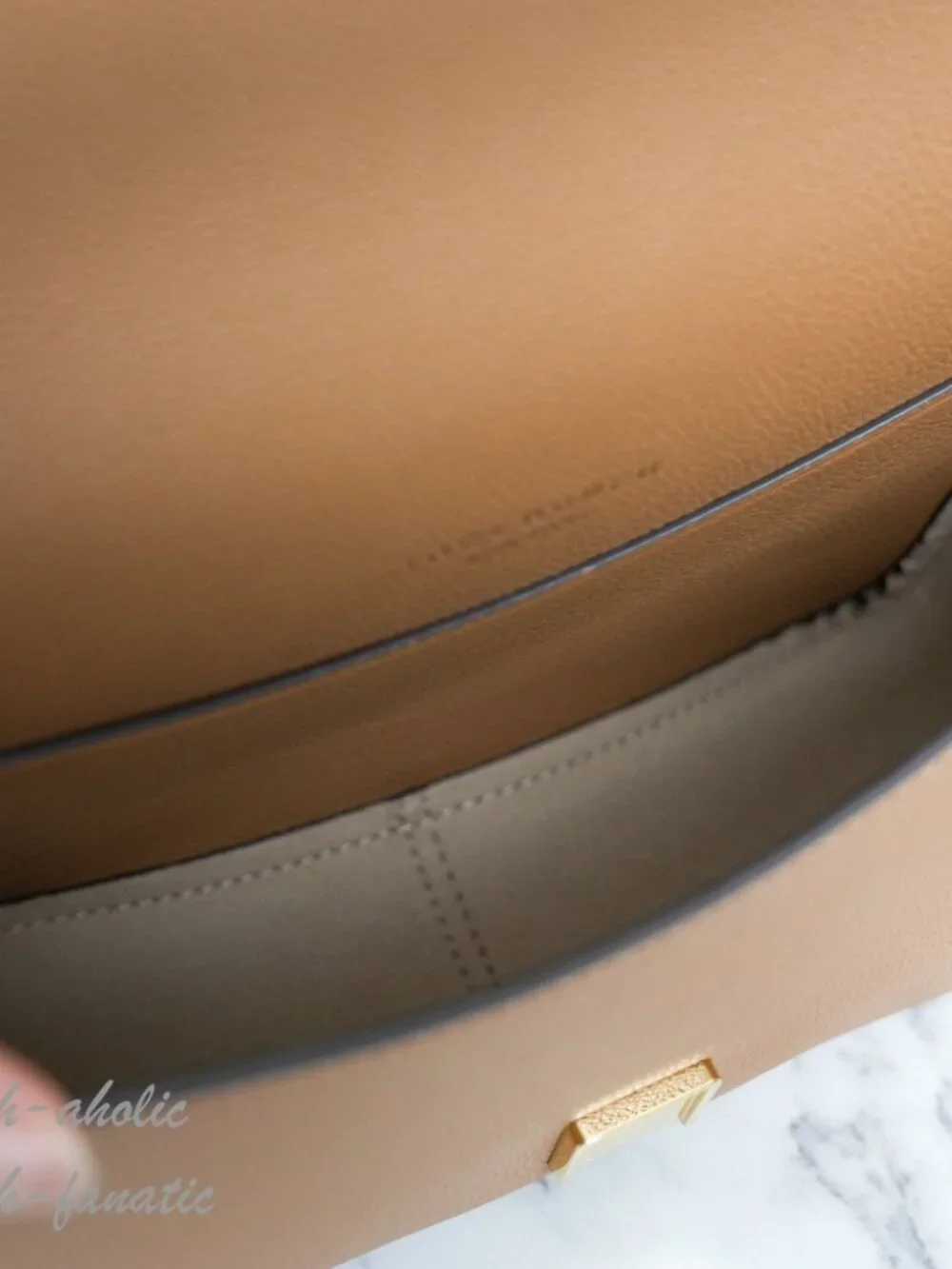 Tory Burch Thea Pebbled Leather Flap Crossbody Shoulder Bag in Tiramisu NWT